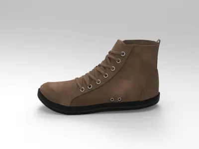 Low polygon Boot ready for game Low-poly 3D model