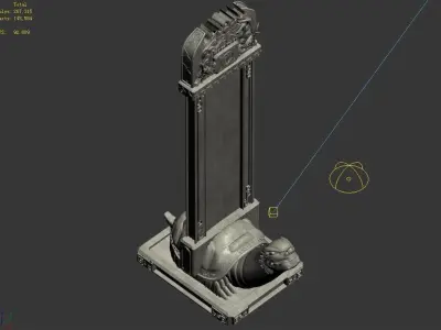 Stone Decoration - Turtle Stone Monument 06 3D model