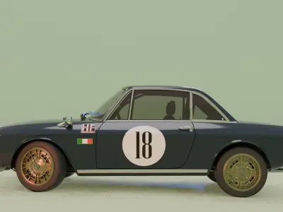 Lancia Fulvia Rallye car 3D model
