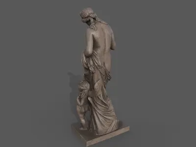 Venus and Amor Low-poly 3D model