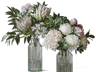 Flower Set 093 3D model