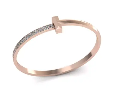 Tiffany bracelet with loch mechanism 3D print model
