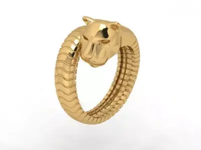The Panther Ring 3D print model