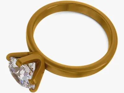 Diamond Gold Ring v 1 3D model