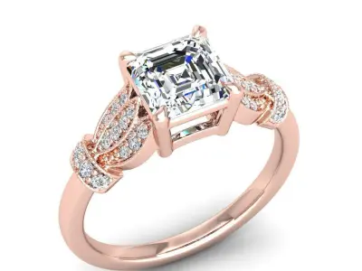 Engagement ring Tina ascher 3D print model