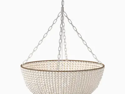 Bristol Wood Bead Chandelier by Potterybarn 3D model