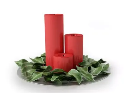 Christmas Decoration Candlestick 3D model