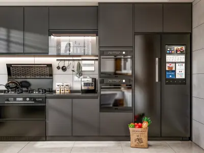 Kitchen Modern interior  0049 3D model