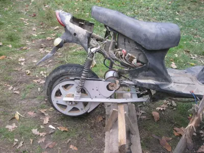 My Electric scooter on belt transmission Free 3D model