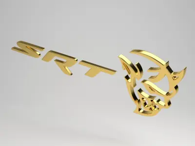 SRT demon logo 3D model
