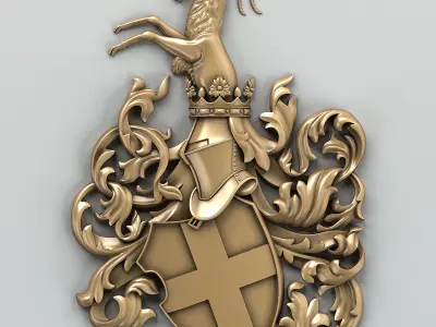 Coat of arms decorative 001 3D model