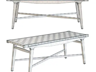 Crate and Barrel - Taj Bench 3D model