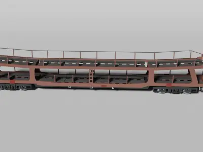 Car transporter railcar 3D model