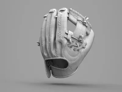 Game Ready Leather Baseball Glove Low-poly 3D model