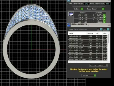 Ring with stones Printing Model 3D print model