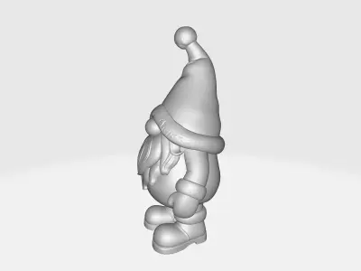 Adorable Christmas Gnome Santa Gnome Figurine 3D print model