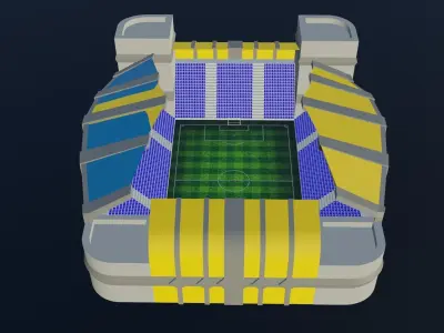 Football Stadium - Sweden Low-poly 3D model