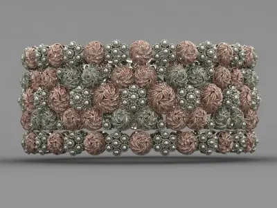 Indian Plain Madrasi Bangle set 3d Print Model  3D print model