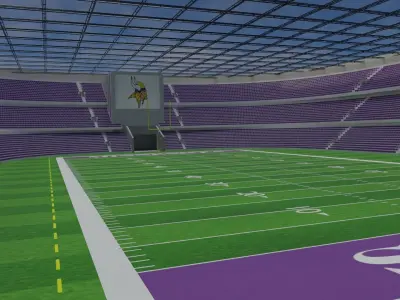 Minnesota Vikings - American Football Stadium Low-poly 3D model