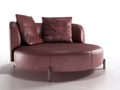 Leather Sofa Amalia Natuzzi 3D model