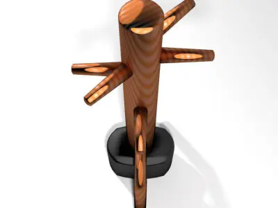 Martial-Art Training Equipment - Standing Dummy 3D model