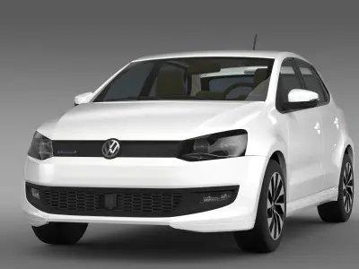 Volkswagen Polo BlueMotion 5d 2014 3D model