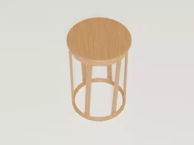 Bamboo high table  3D model