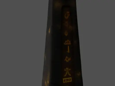 Ancient Mystic Obelisk with Glowing Runes 3D model