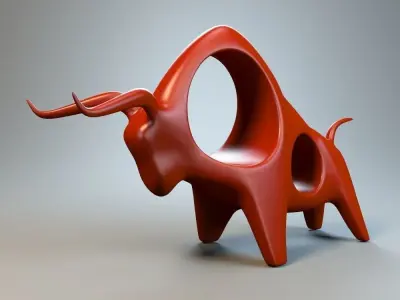 Bull figurine 3D model