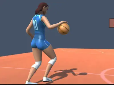 Basketball Avatars Actions Low-poly 3D model