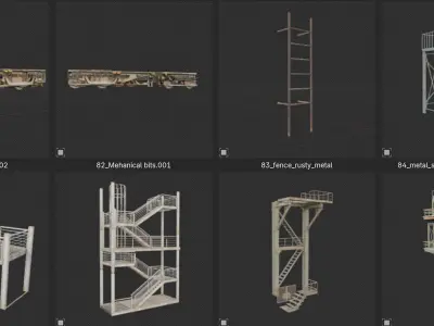 Industrial Decoration Asset Pack Low-poly 3D model