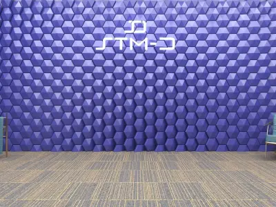 STM-D hexagon wall parametric model 200 Low-poly 3D model