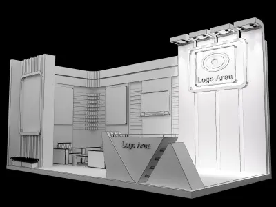 Booth Exhibition Stand a148 3D model