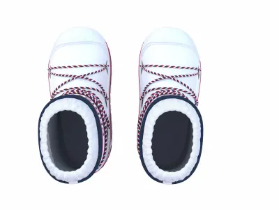 Dior Alps Snow Ankle Boots White Low-poly 3D model