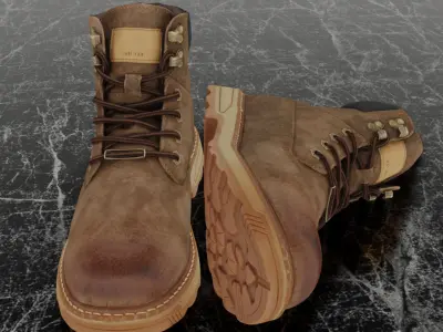 JEEP 3D SHOES - CAMEL Low-poly 3D model