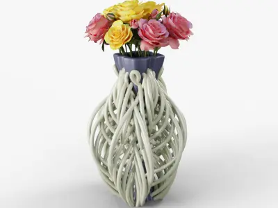 String Flower Vase 3D print model