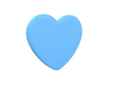 Twitter Heart Emoji v1 005 Low-poly 3D model