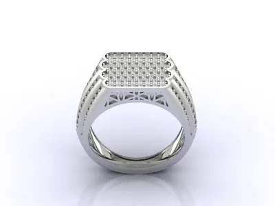 Print Ready STL 3DM  Gents Rings Diamond Men Ring  3D print model 239