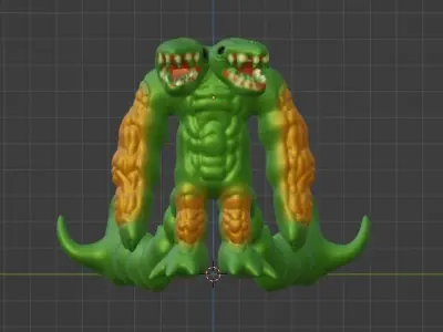 2 head titan Free 3D model