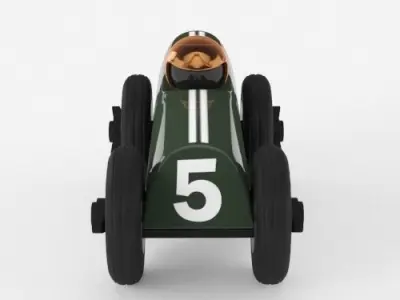 Burn Dark Green Copper Helmet Bentley Race Car 3D model