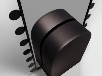 Medaillon Sculptural Floor Mirror 3D Model 3D model