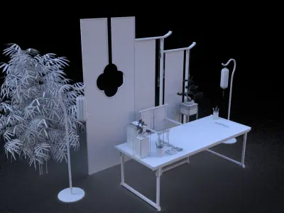 Chinese style Chinese element artistic conception 3D model