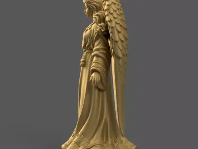 Elegant Angel STL for Christmas Nativity 3D print model