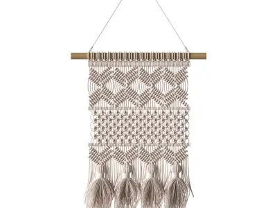  Macrame Low-poly 3D model