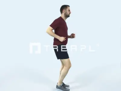 Portrait 07L Running Jogging Football Sports Man Low-poly 3D model purchase