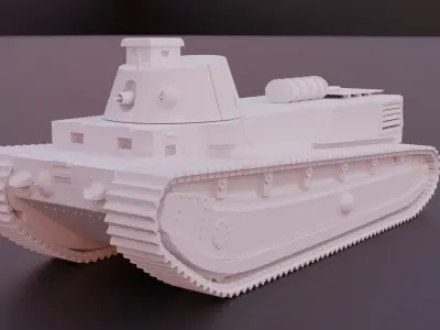 FCM 1A WW1 Tank Free 3D print model