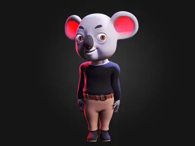 Koala - Rigged using Blenrig in Blender 3D model