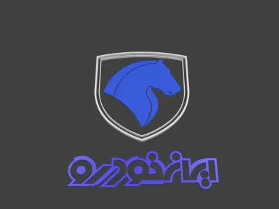 Iran Khodro logo 3D print model