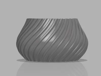 Spiral Cactus Pot  A 3D Printed Minimalist Design Free 3D print model