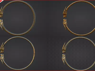 PACK BRACELETS DRAGON 3D print model